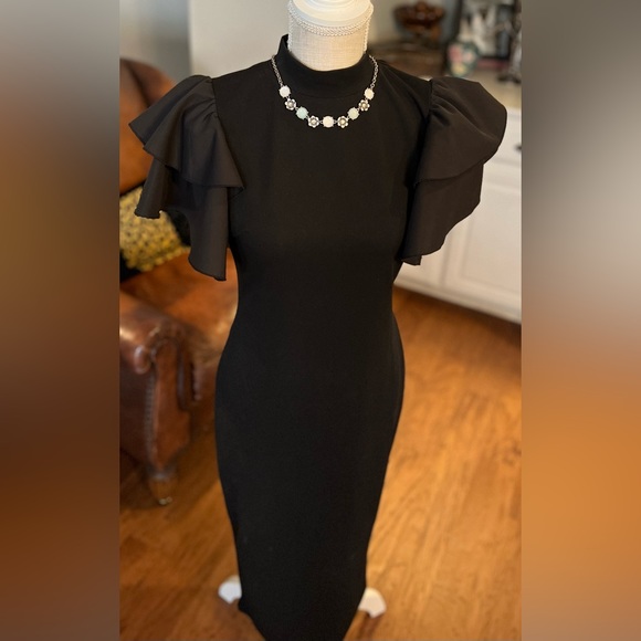 Vintage Opalescent White & Mint Green/Blue Gemstones w/Metal Flower Necklace - Picture 2 of 7